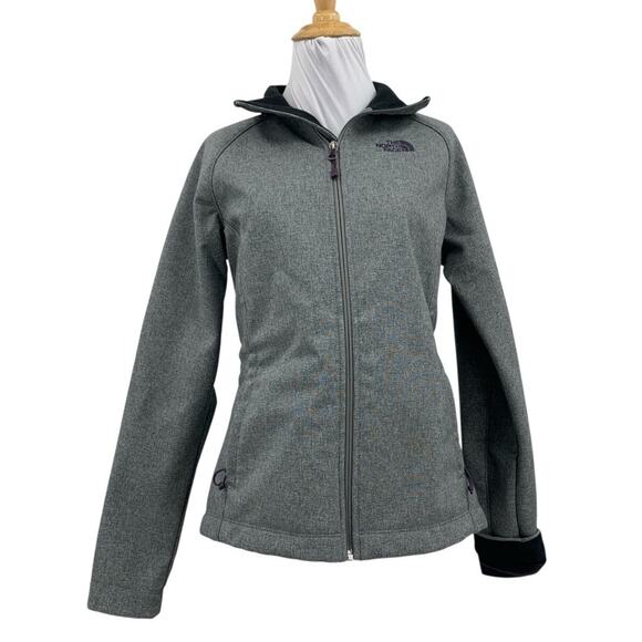 The North Face Jacket Womens Small Gray Fleece Lined Windwall Softshell Full Zip - Picture 1 of 14